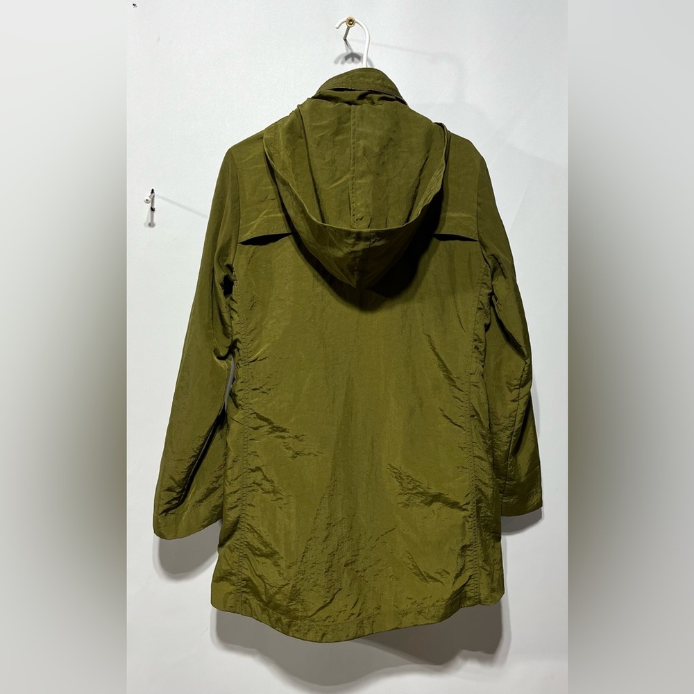 ANORAK Jacket With‎ Hidden Hood In Moss Green Women’s Size XS - Picture 4 of 7